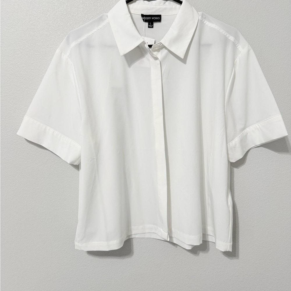 Chic White Button Down Shirt